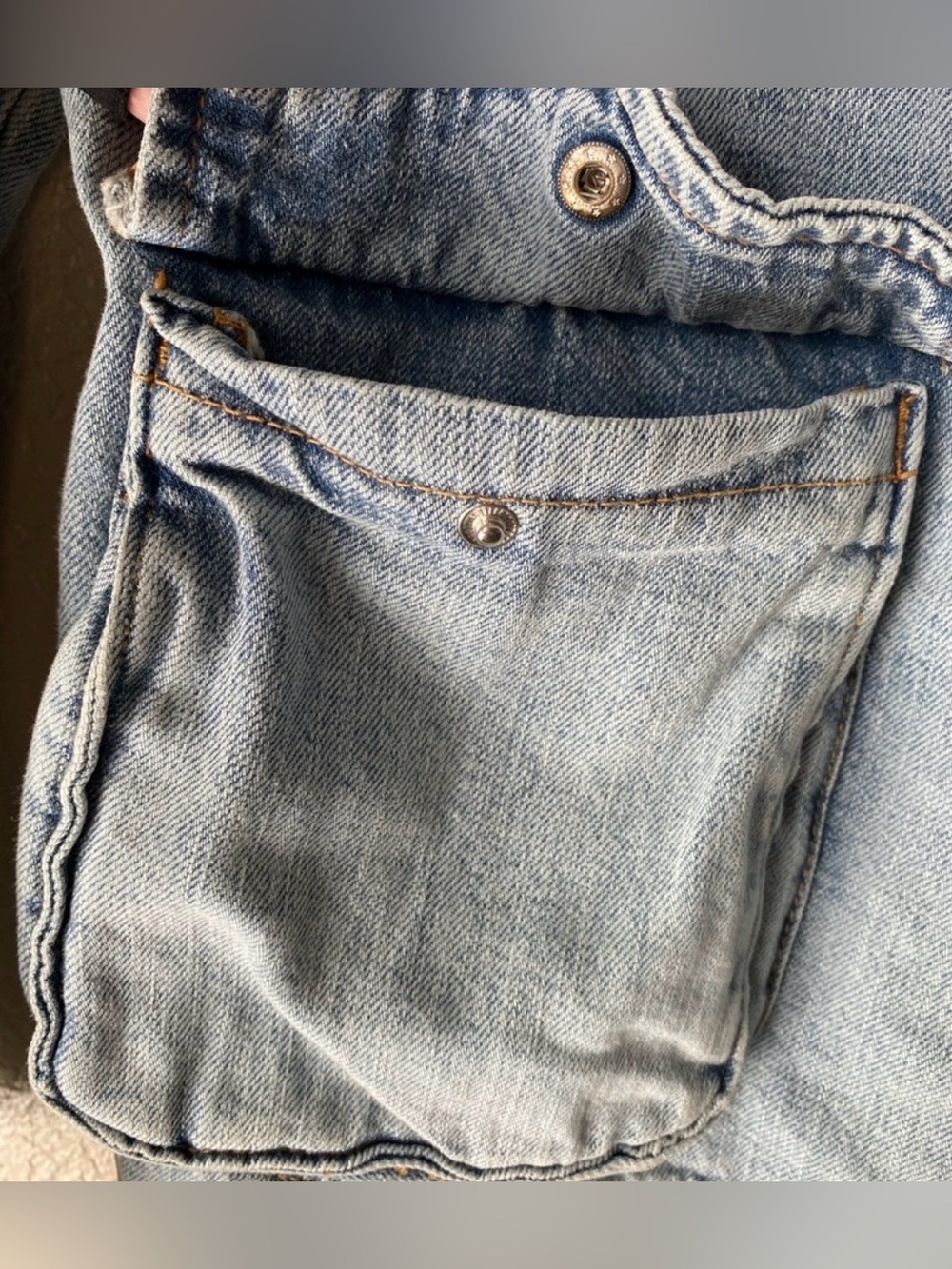 NWT On 34th Light Wash Denim Jacket XXL Oversized Utility Jacket - Picture 6 of 8